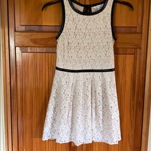 Speechless Cream Lace Dress with Black Trim Size 5